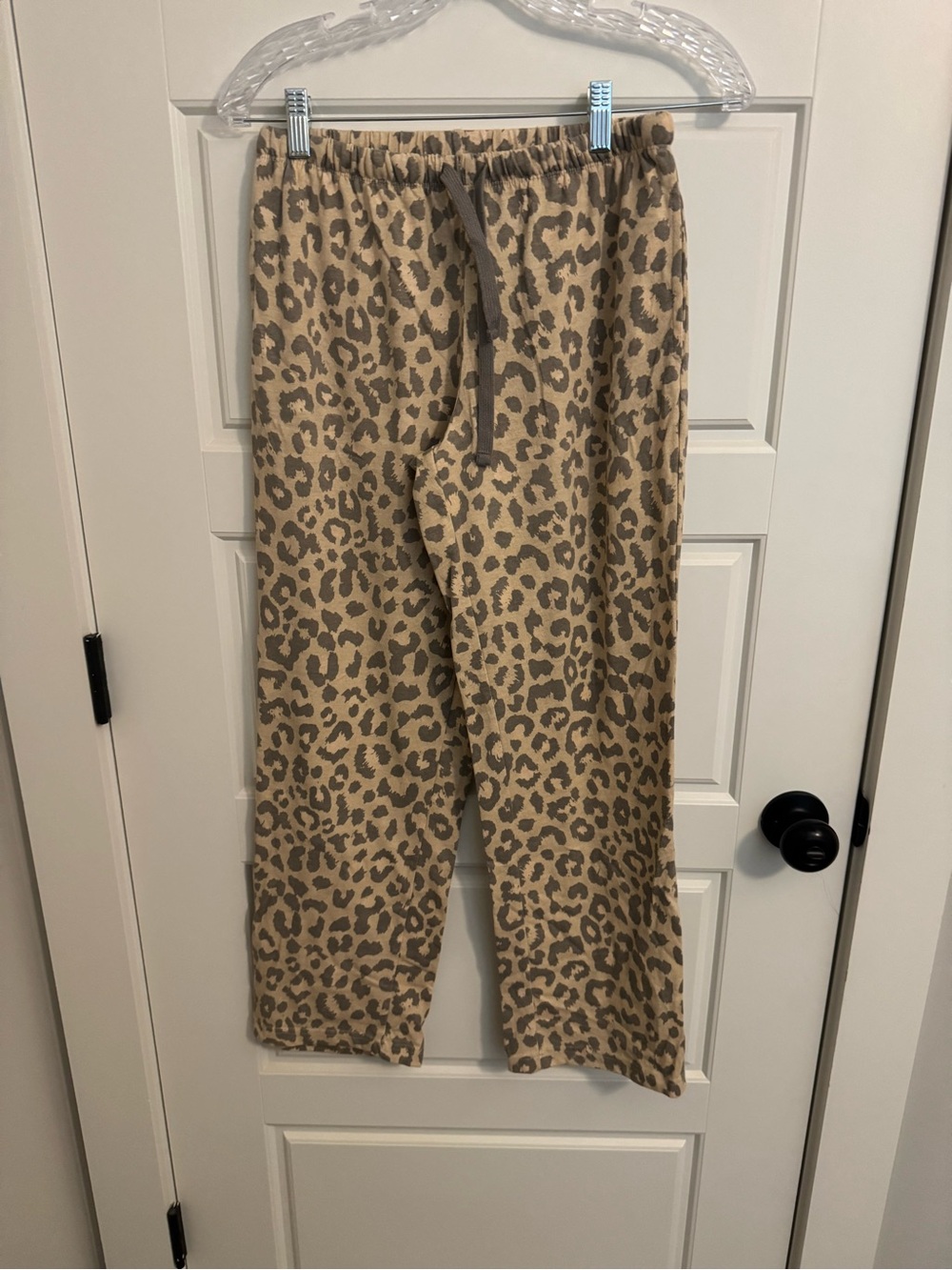 Hybrid Apparel Beige and Brown Leopard Print Lounge Pants